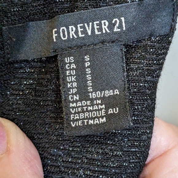 Forever 21 Dress Size Small‎ Black Shimmer - Picture 8 of 8